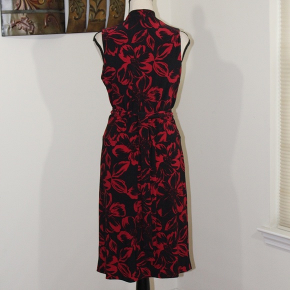 Norma Kamali, Faux Wrap Floral Jersey Dress - Picture 3 of 9